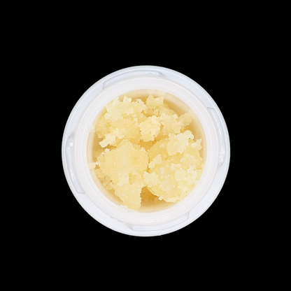 Miracle of The Desert Zkittlez X Gary Payton THCa Crumble extract in a clear container, showcasing vibrant golden crumble.