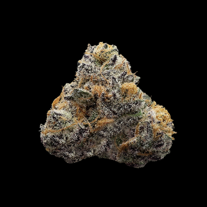 High Octane THCa Micro Smalls Flower from Miracle of the Desert, close-up of vibrant cannabis buds with trichomes and rich orange pistils.