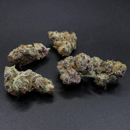 Miracle of the Desert High Octane THCA Flower Micro Smalls with vibrant green buds and trichome coverage.