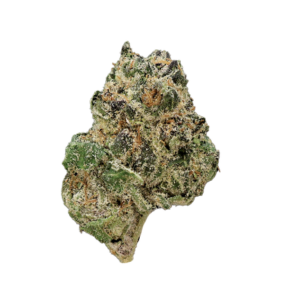 THCA flower called Bubble Gum x Ogre by Miracle of the Desert, showing vibrant buds with colorful trichomes and dense structure.