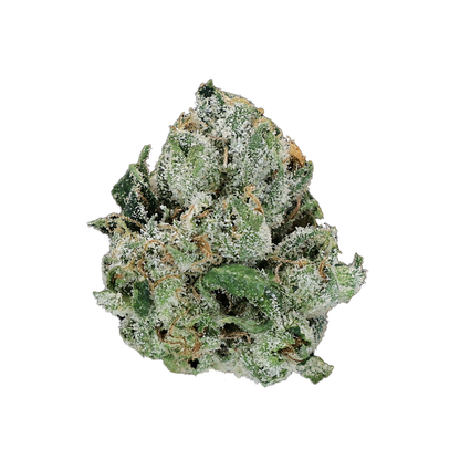 Blue Nerds THCa Flower by Miracle of the Desert, showcasing vibrant blue-green buds with trichomes and dense cannabis flowers.