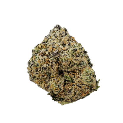 Purple Moonwalker THCA flower by Miracle of the Desert, close-up of vibrant purple cannabis buds with trichomes.