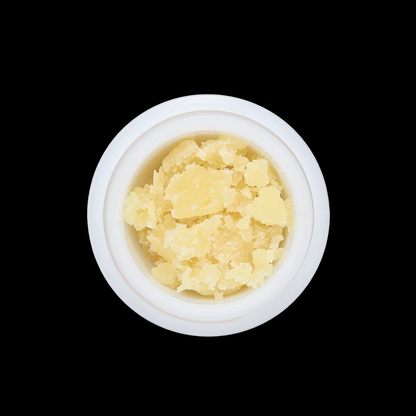 Miracle of The Desert Birthday Cake THCa Crumble with colorful cake design and crumble texture for cannabis edibles.