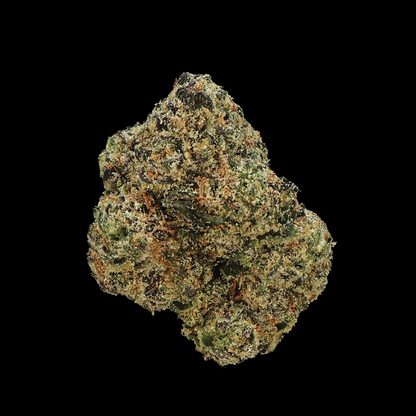 Snoop Dogg OG THCA flower from Miracle of the Desert, close-up of green cannabis buds with orange hairs and trichomes.