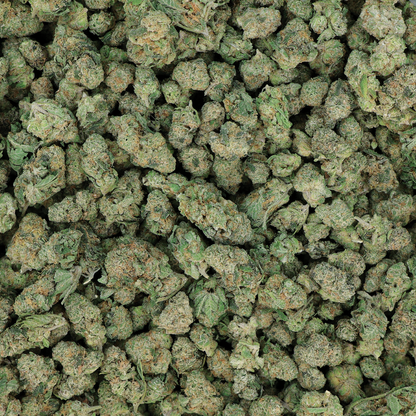 Starfire THCA flower buds by Miracle of the Desert, showing vibrant green and orange floral cannabis buds with trichomes.