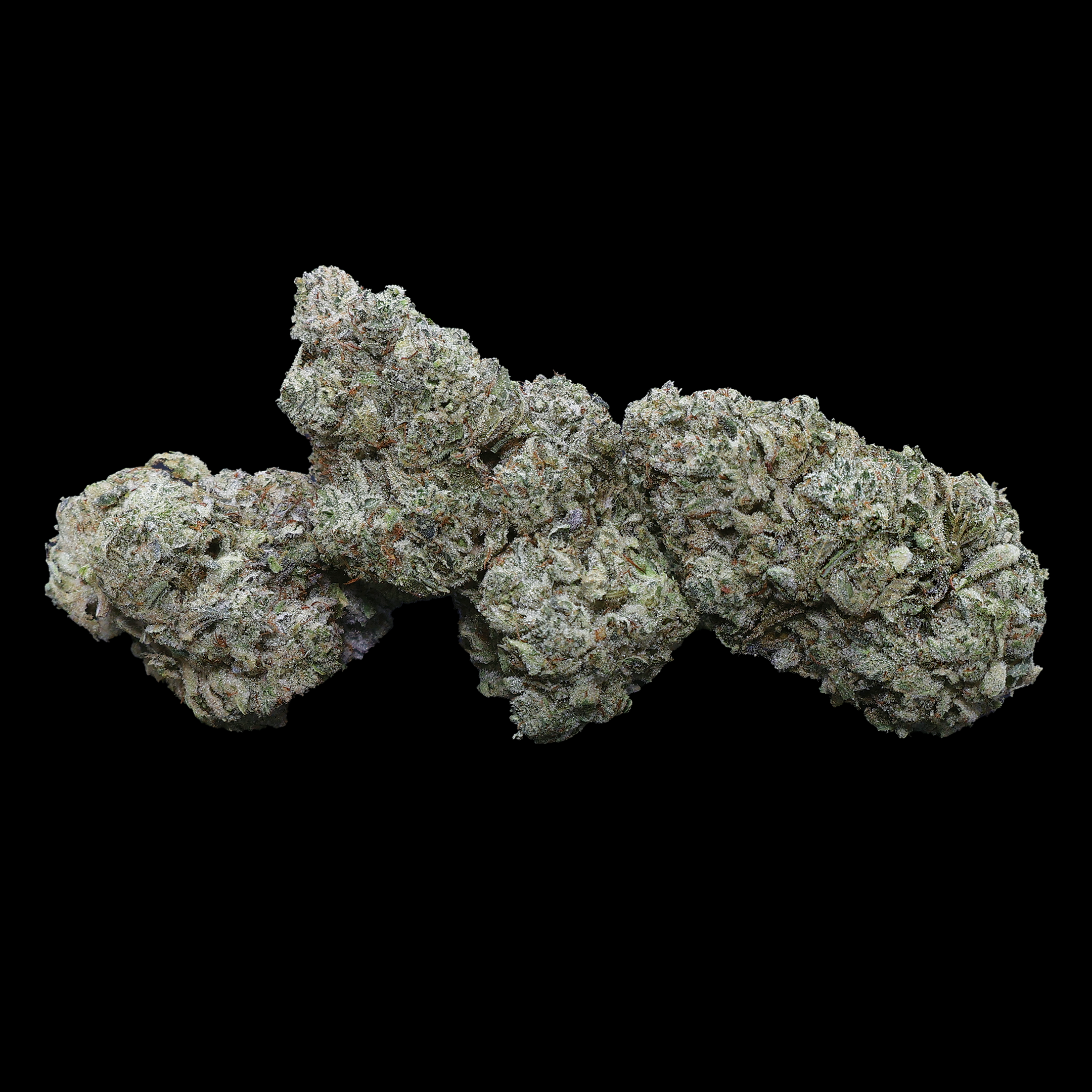 Close-up of Miracle of the Desert Zookies THCa Flower with vibrant green buds and orange pistils, showcasing fresh cannabis flowers.